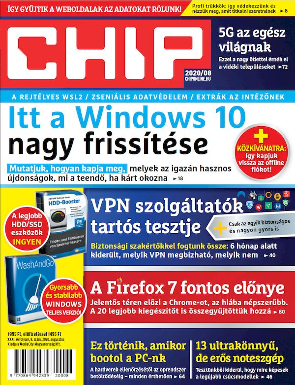 A 2020. augusztusi CHIP részletes tartalma