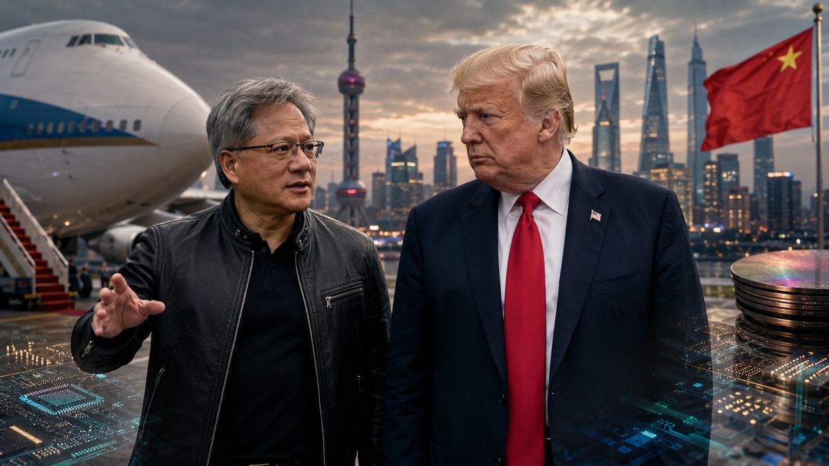 Jensen Huang Nvidia vezér és Donald Trump kínai útja az AI-chipek árnyékában